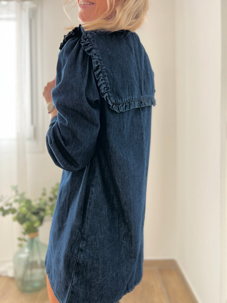 LA ROBE EN JEAN COL CLAUDINE