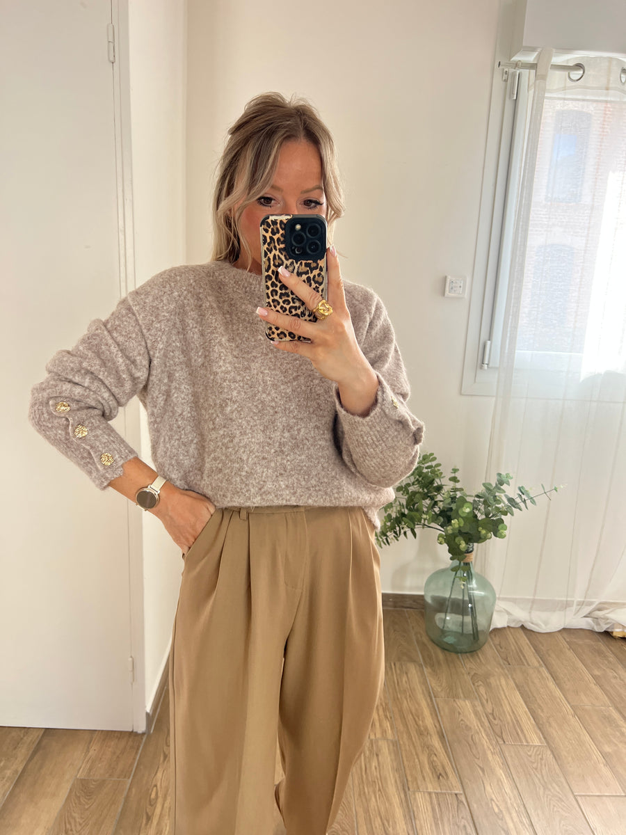 LE PULL BASIQUE BEIGE