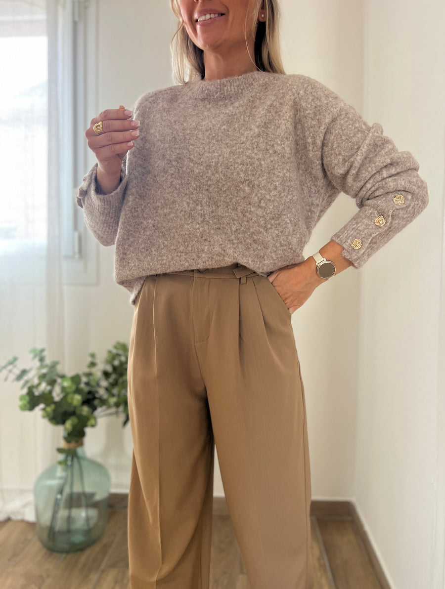 LE PULL BASIQUE BEIGE