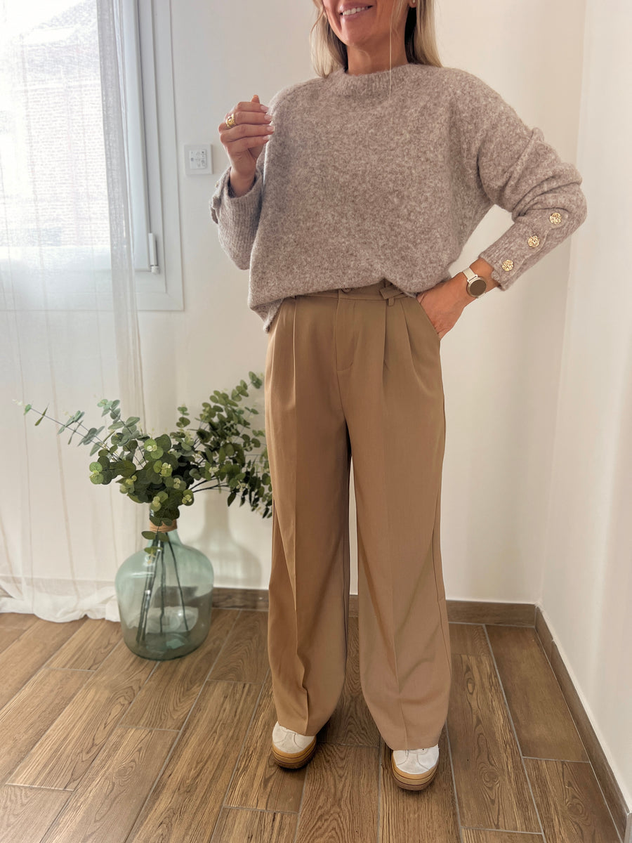 LE PULL BASIQUE BEIGE