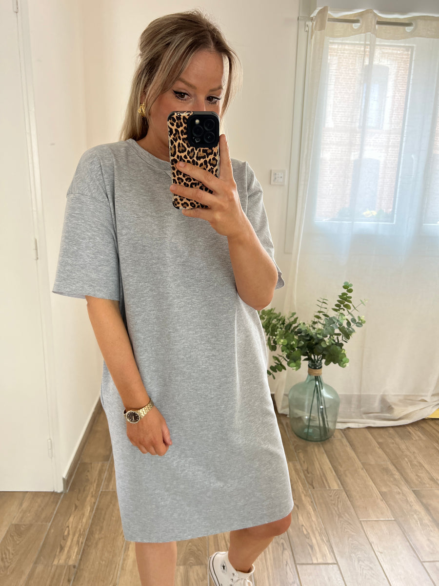 LA ROBE T-SHIRT GRISE