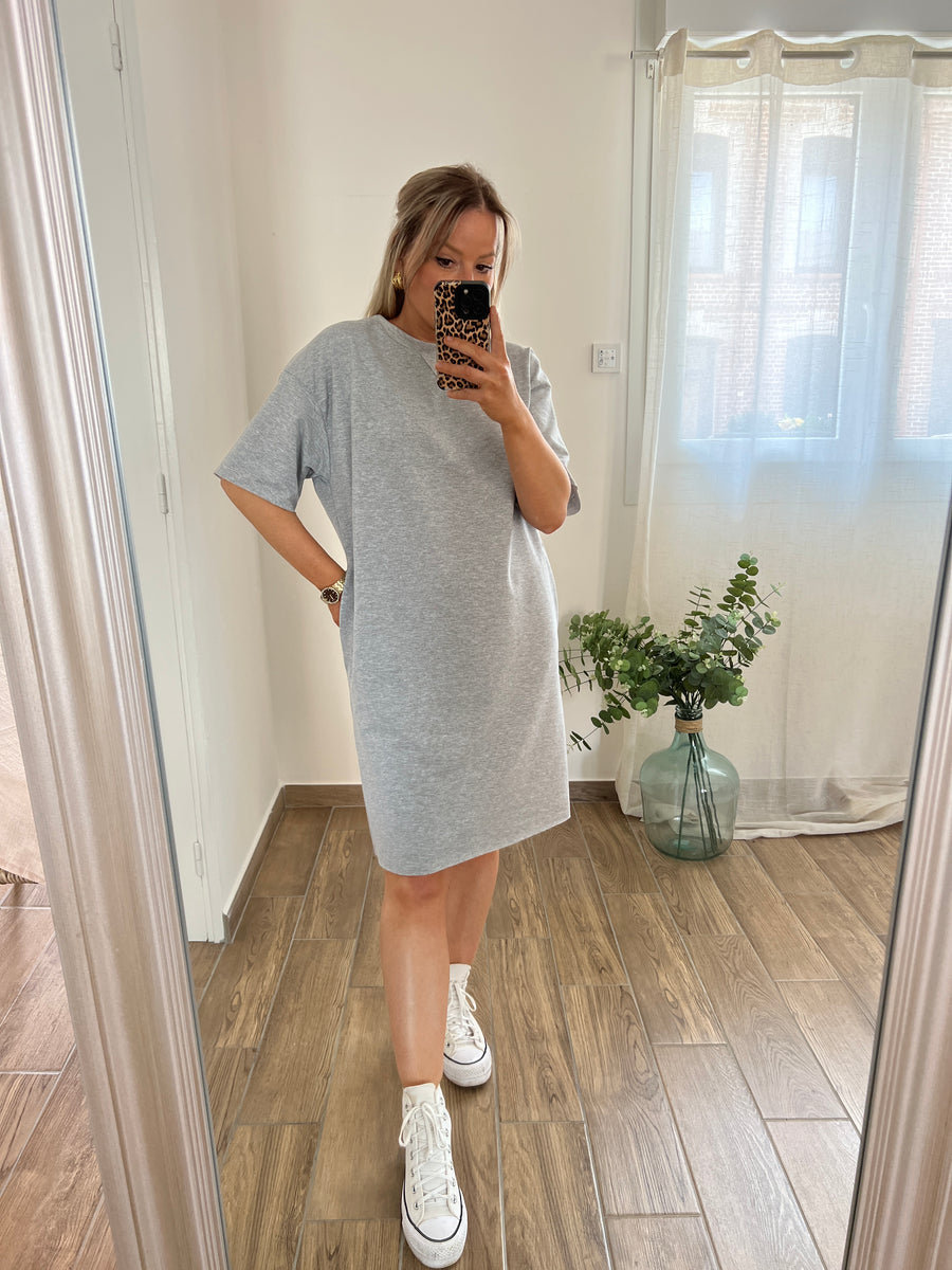 LA ROBE T-SHIRT GRISE