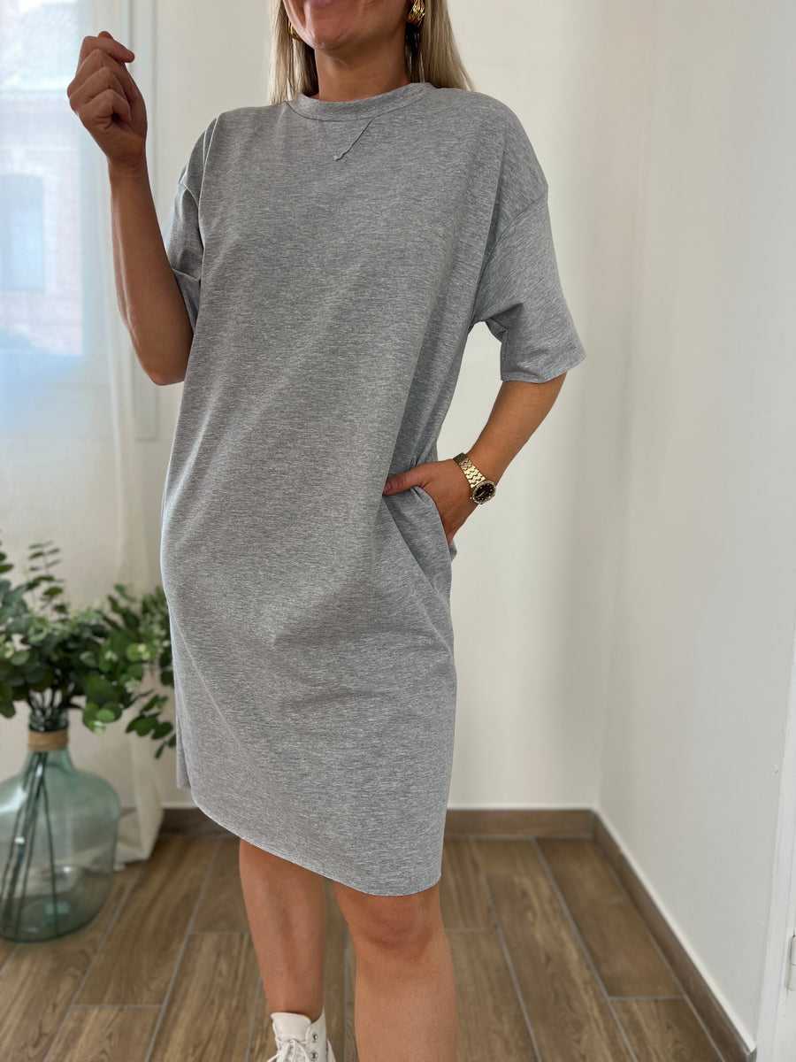 LA ROBE T-SHIRT GRISE