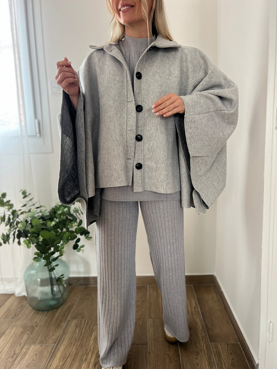 LE MANTEAU CAPE GRIS
