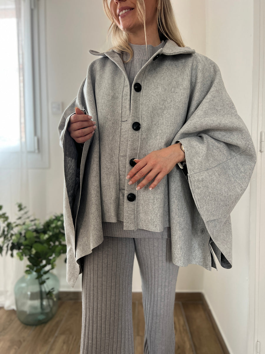LE MANTEAU CAPE GRIS