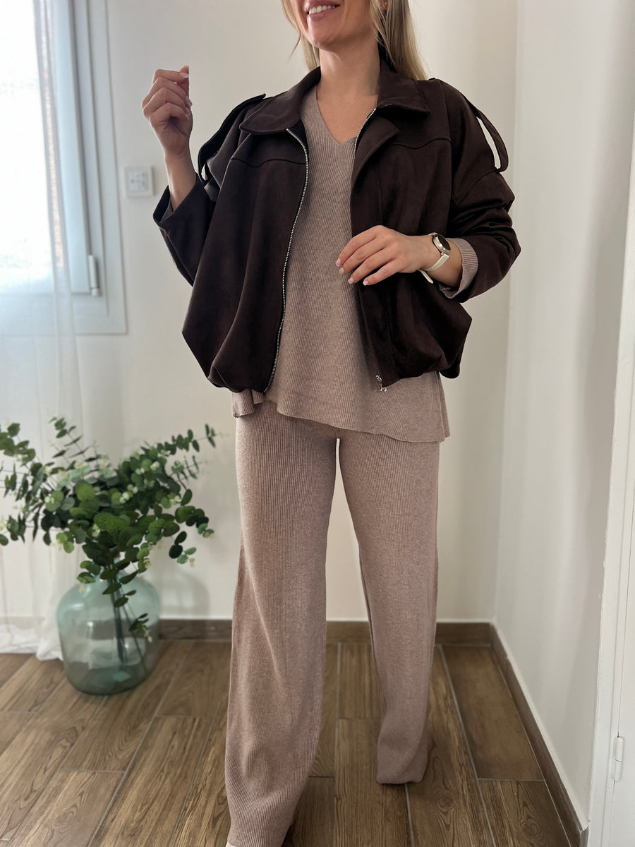 LE BOMBERS SUEDINE MARRON