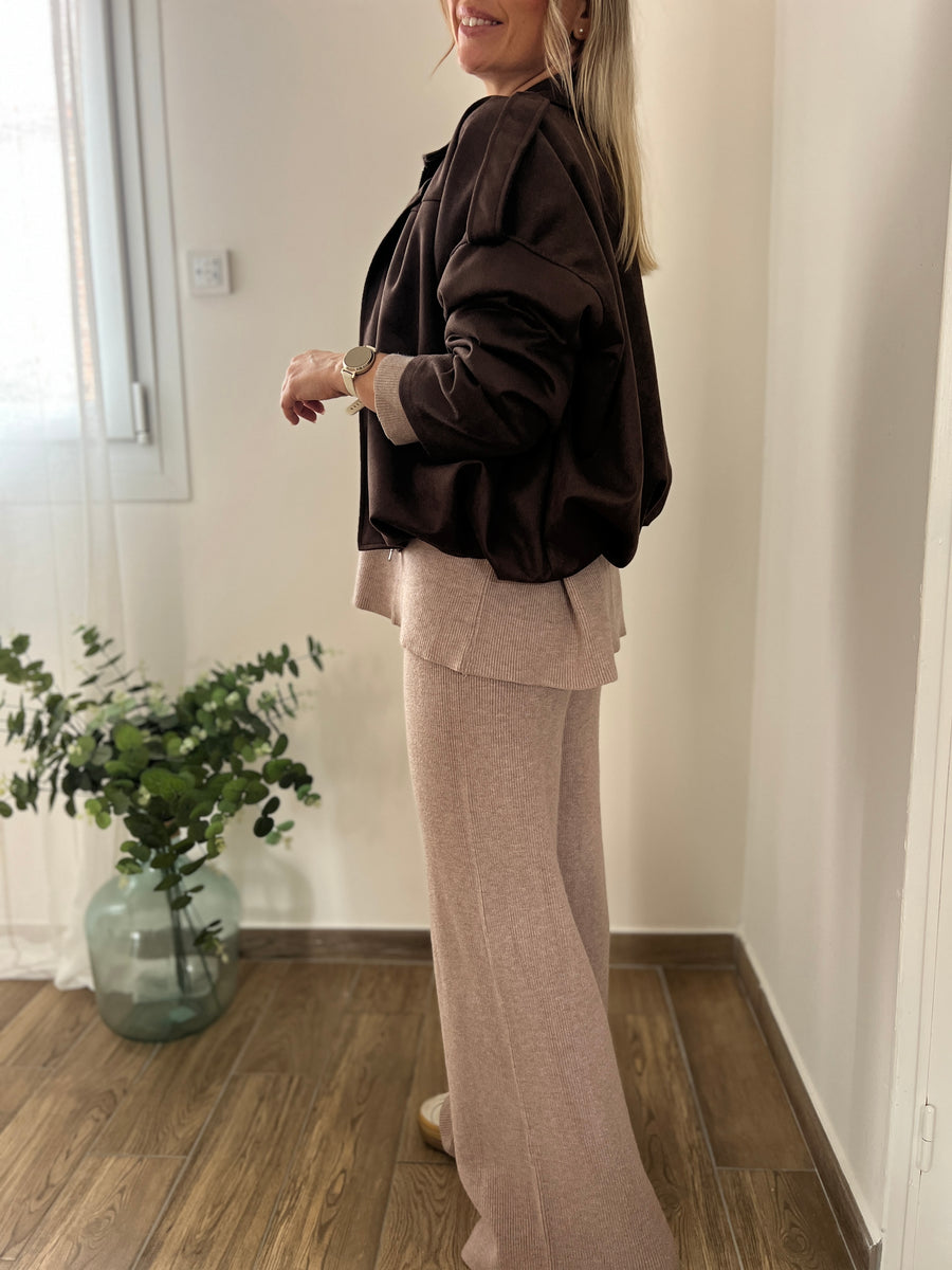 LE BOMBERS SUEDINE MARRON