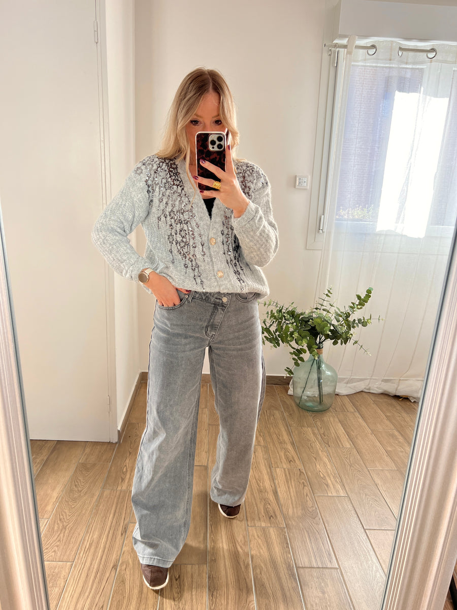 LE GILET GRIS SEQUINS