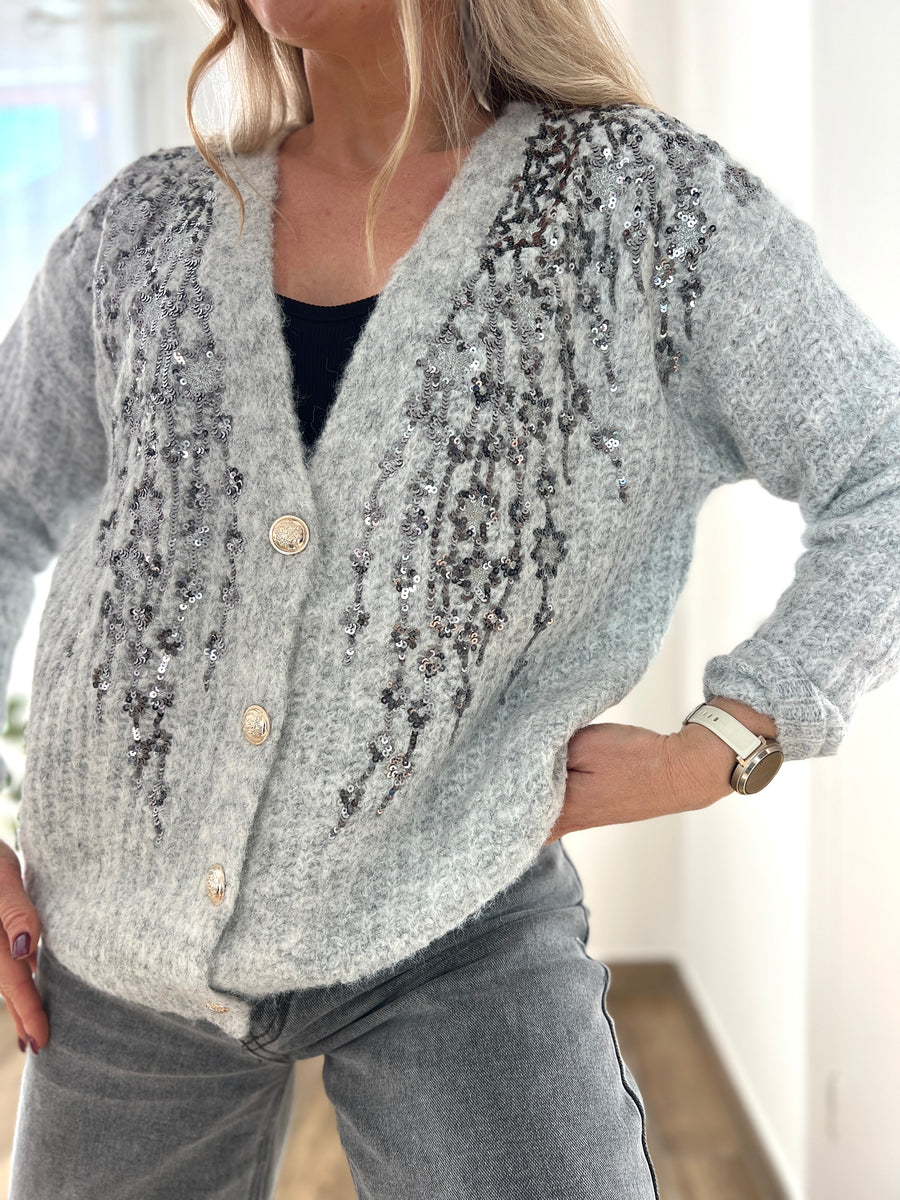 LE GILET GRIS SEQUINS
