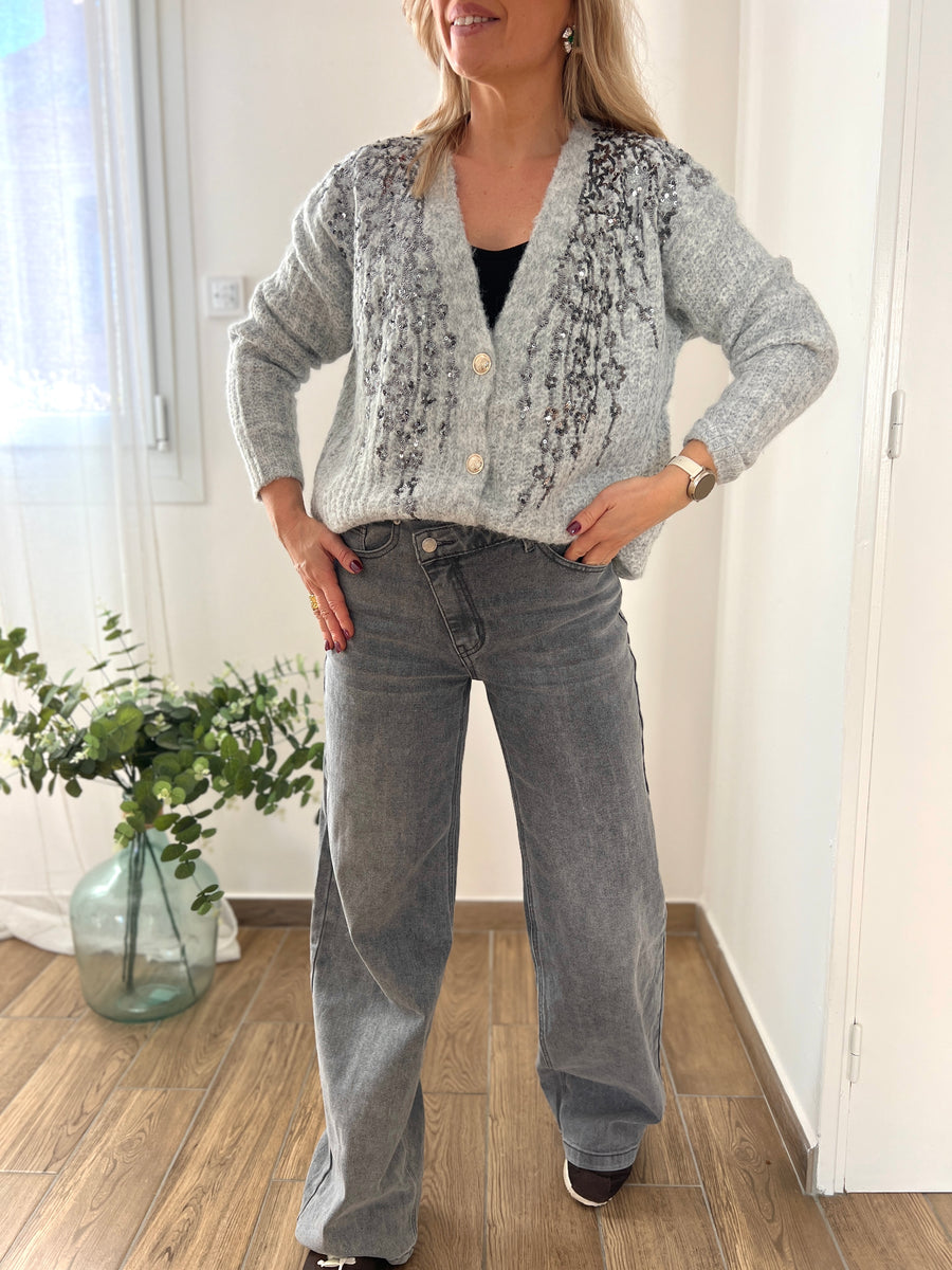 LE GILET GRIS SEQUINS