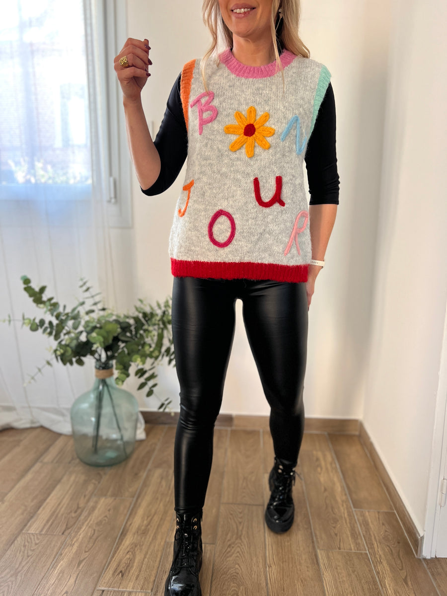 LE PULL SANS MANCHE PÉTILLANT