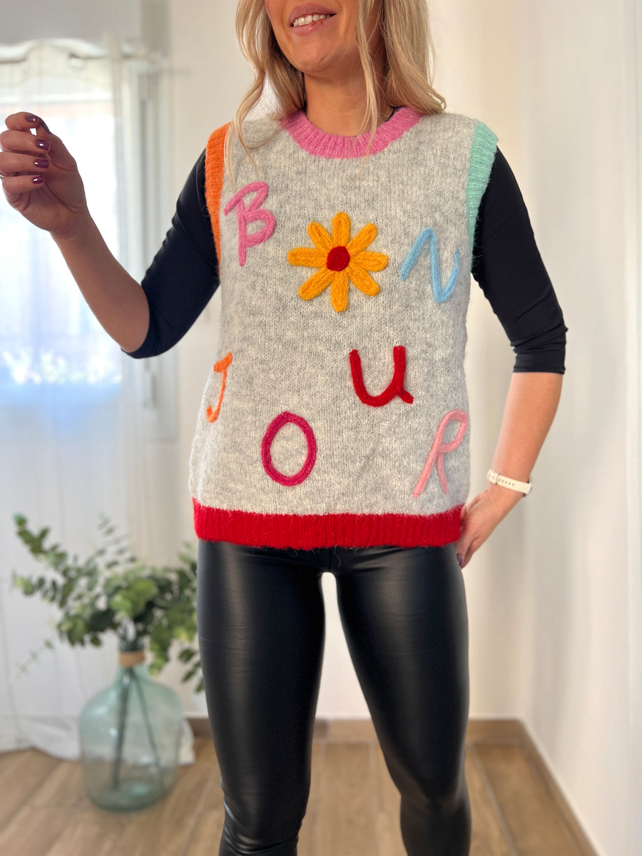 LE PULL SANS MANCHE PÉTILLANT