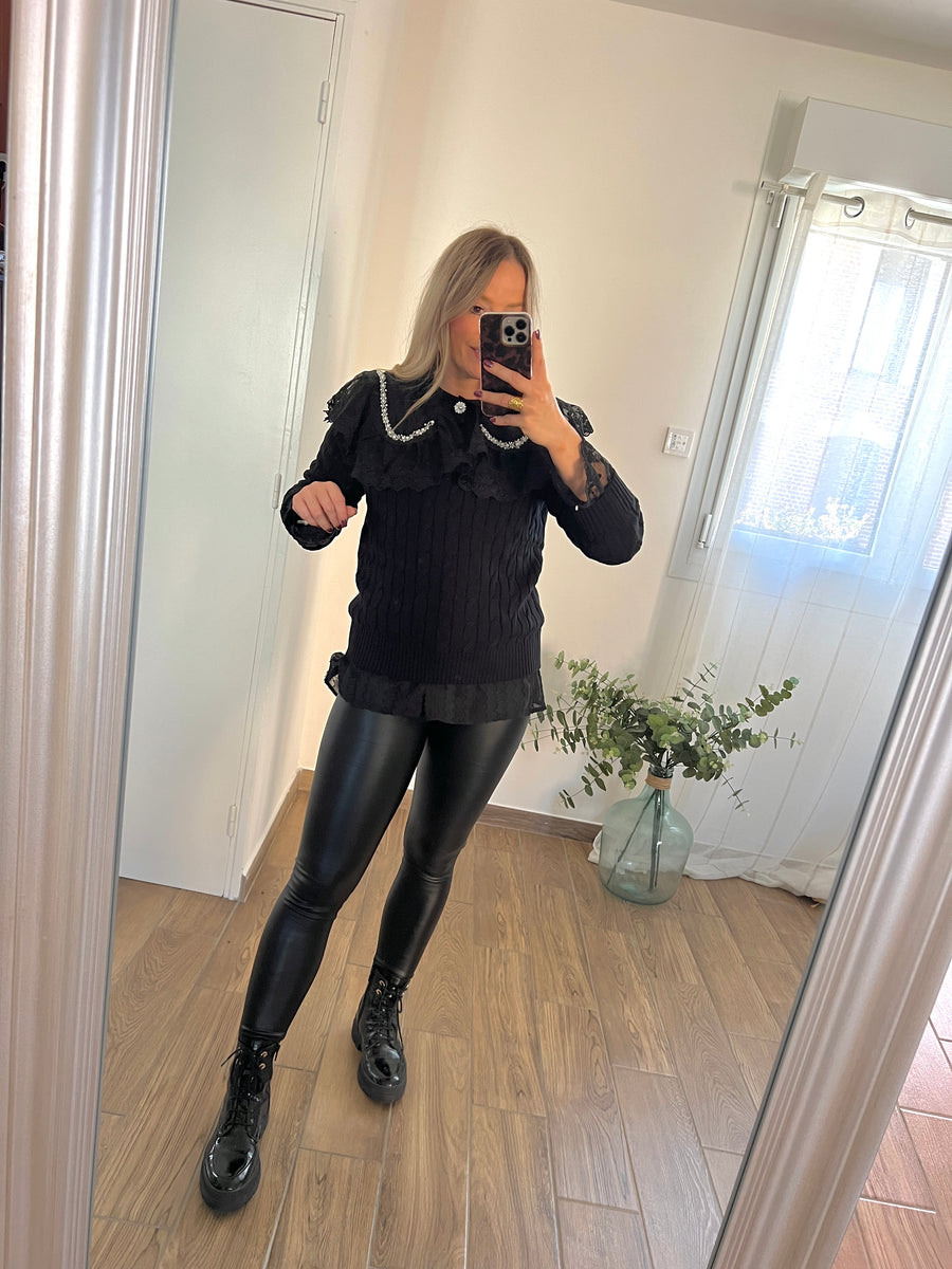 LE PULL BASIQUE NOIR