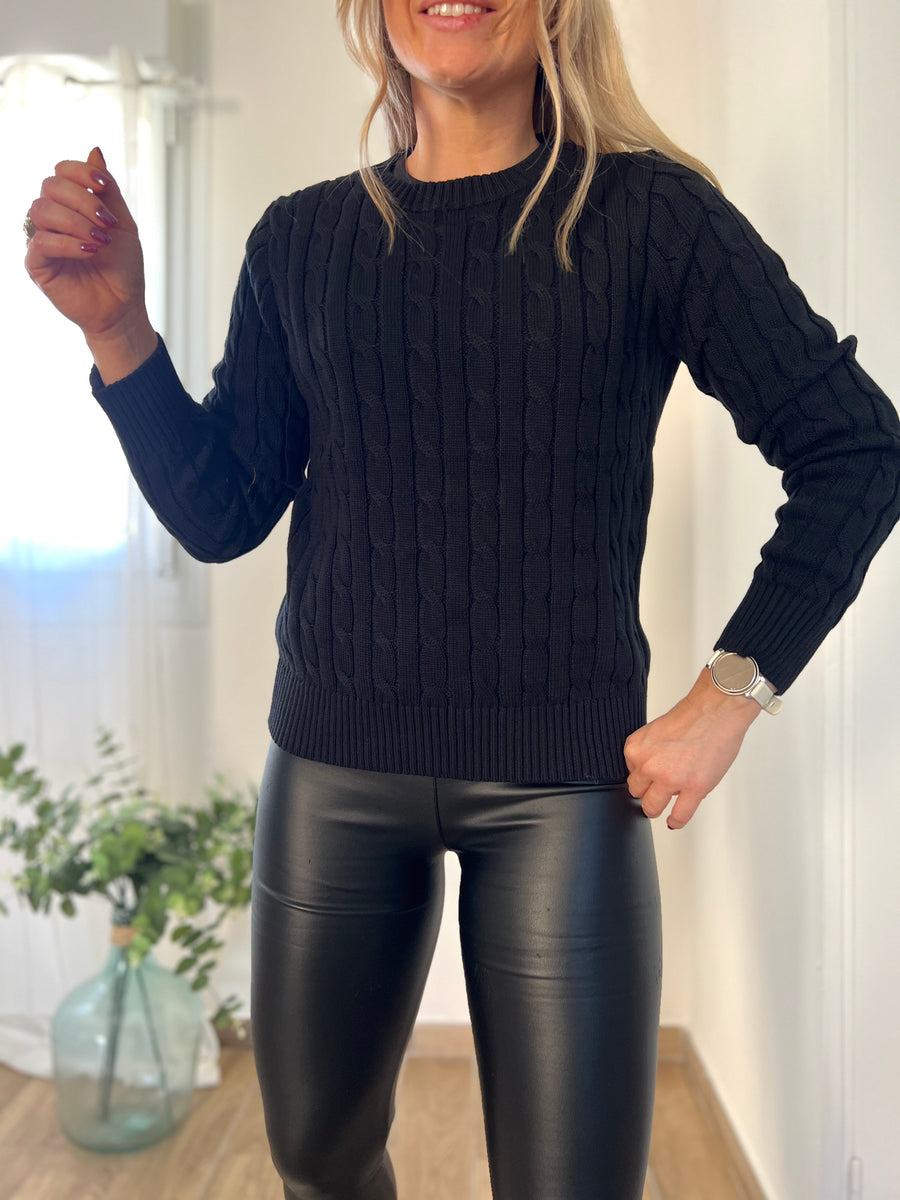 LE PULL BASIQUE NOIR