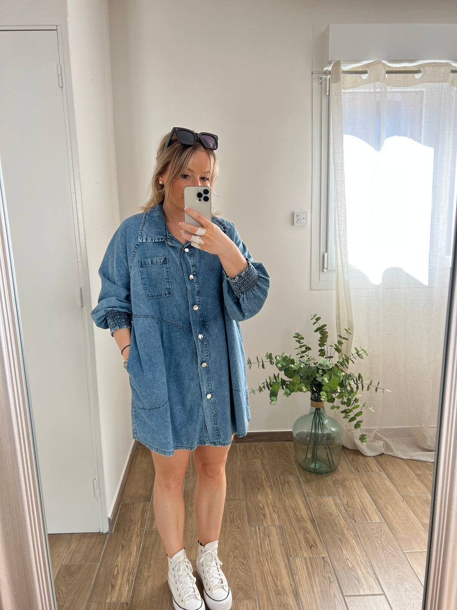 LA ROBE ÉVASÉE EN JEAN