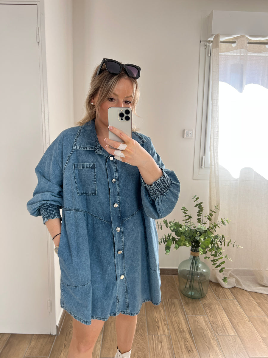 LA ROBE ÉVASÉE EN JEAN