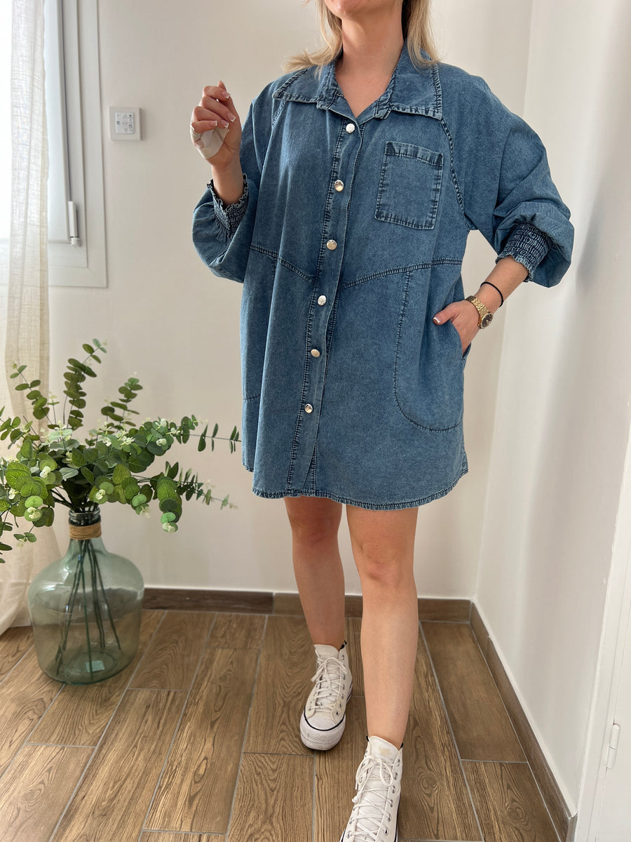 LA ROBE ÉVASÉE EN JEAN