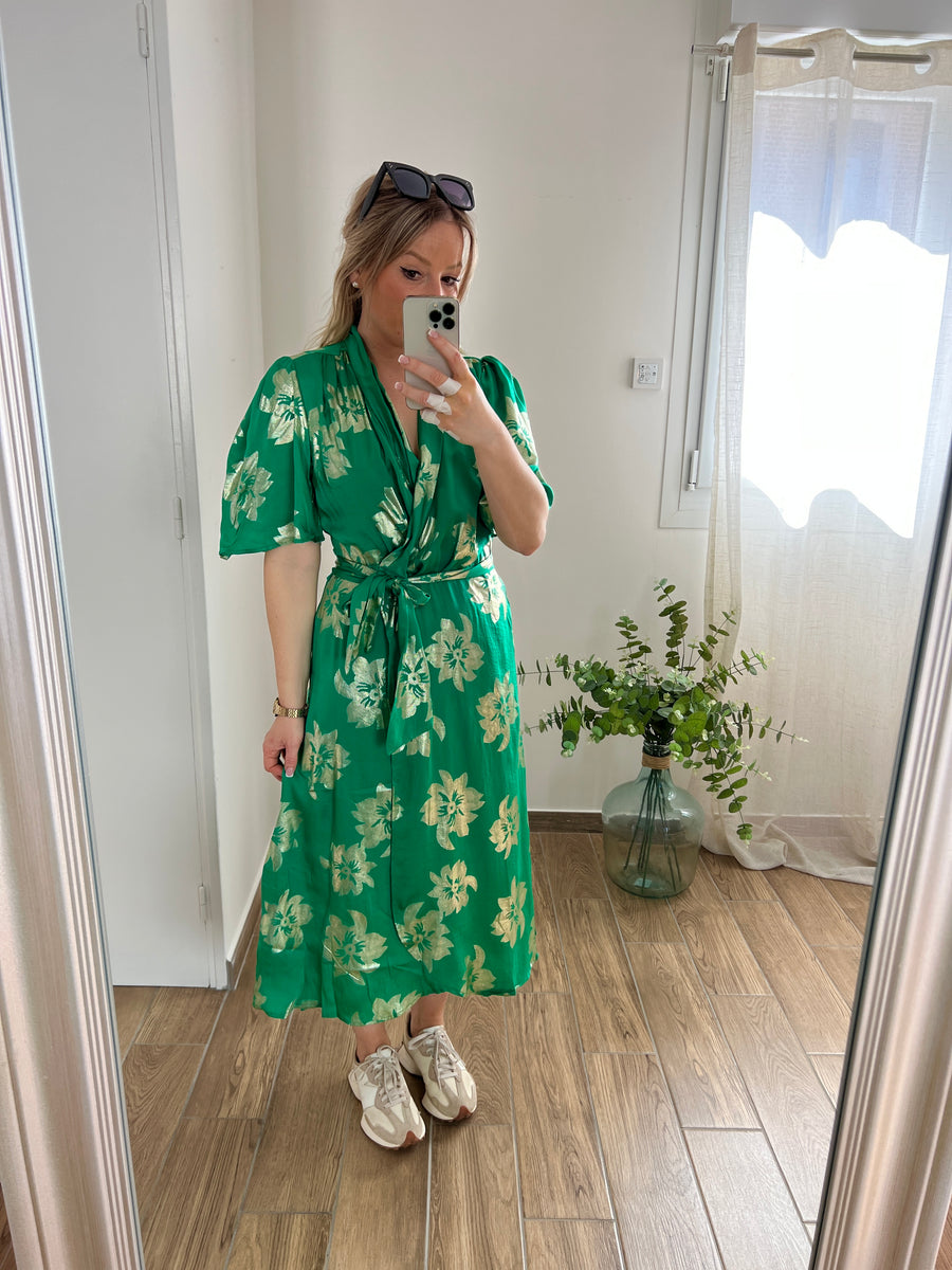 LA ROBE VERT ET DORÉ