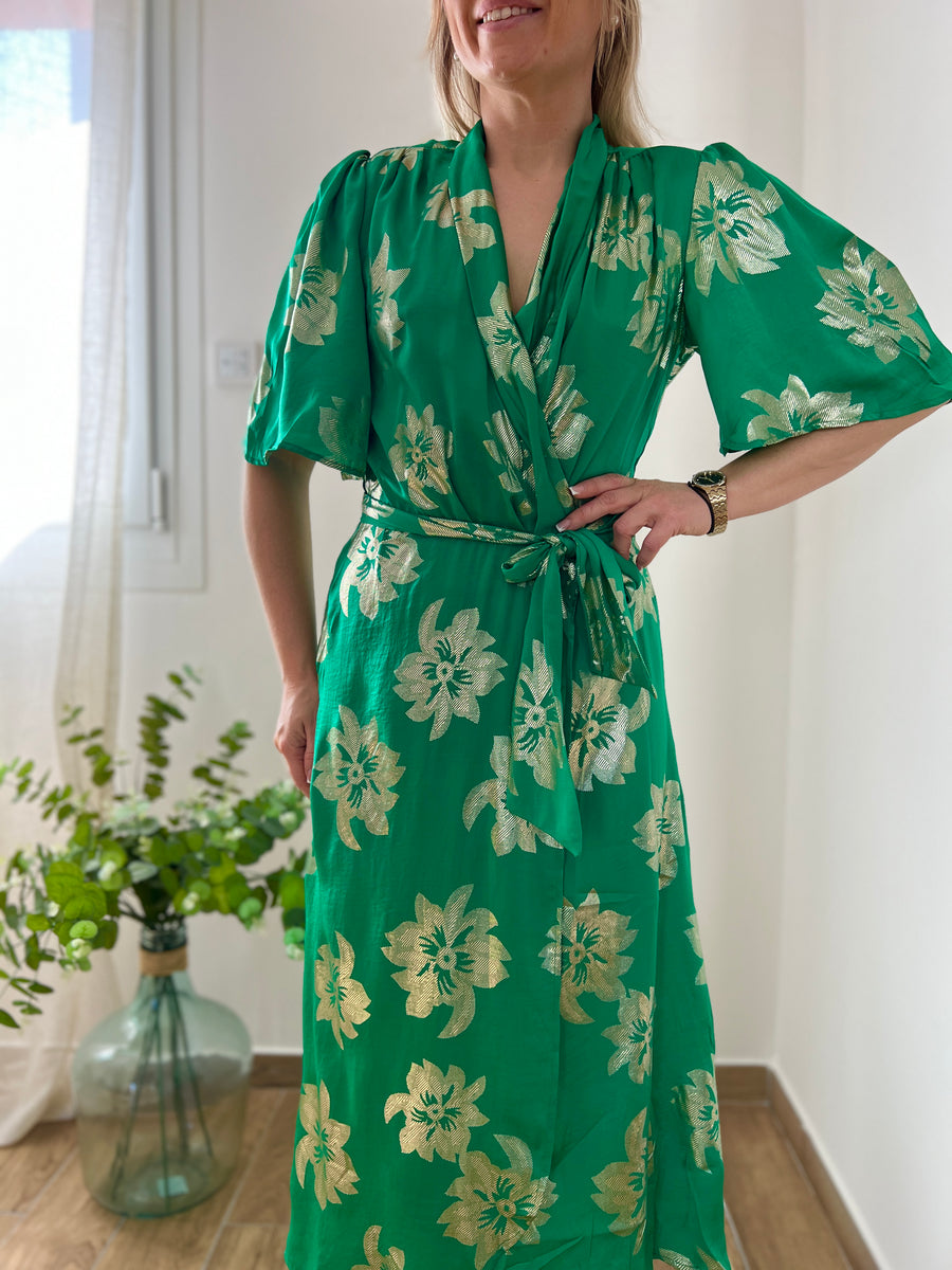 LA ROBE VERT ET DORÉ