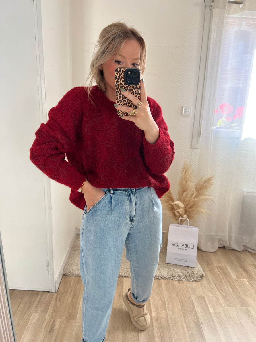 LE PULL BORDEAUX