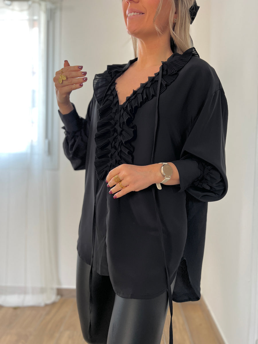 LA BLOUSE FRONCE NOIRE