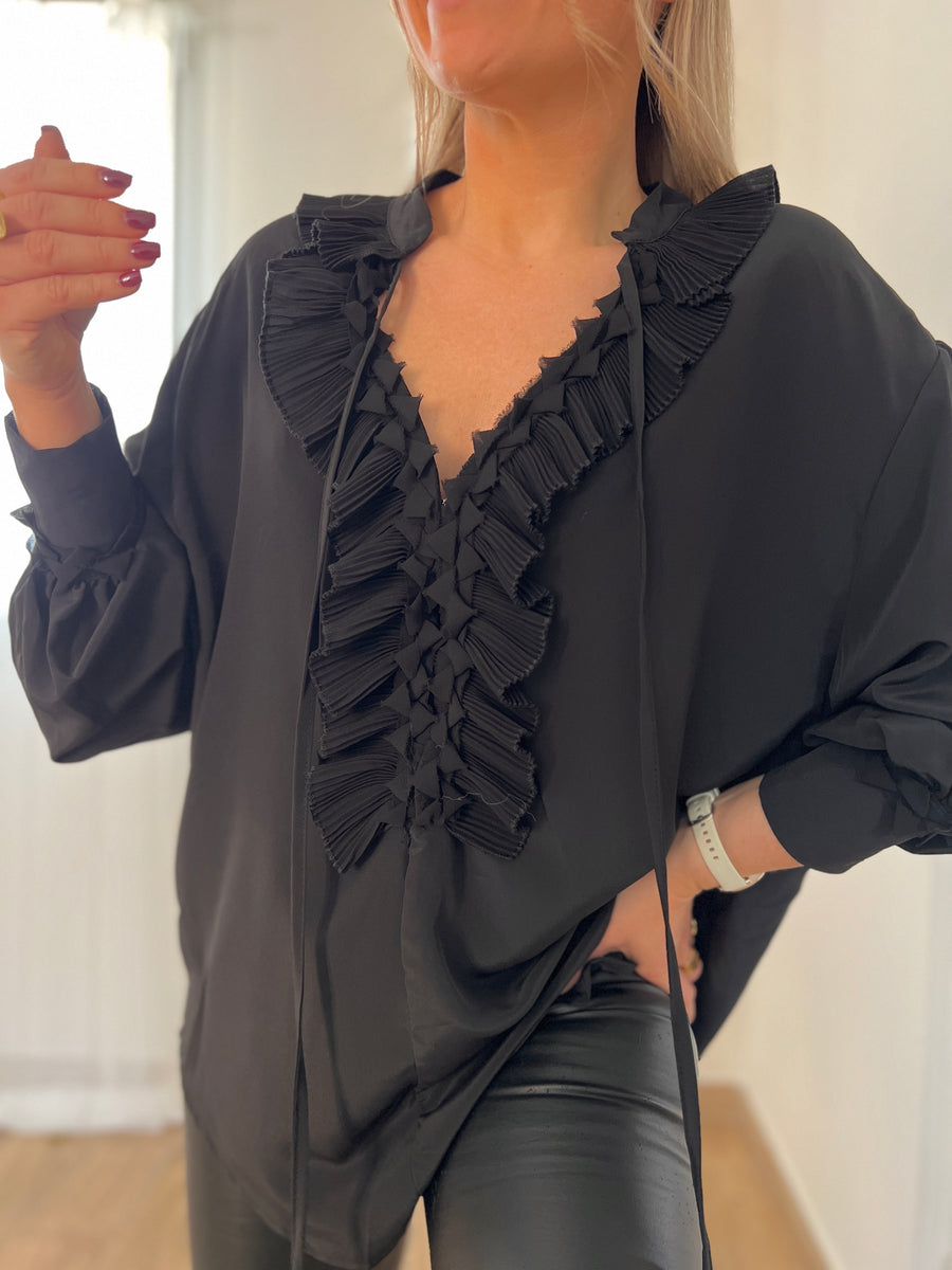 LA BLOUSE FRONCE NOIRE
