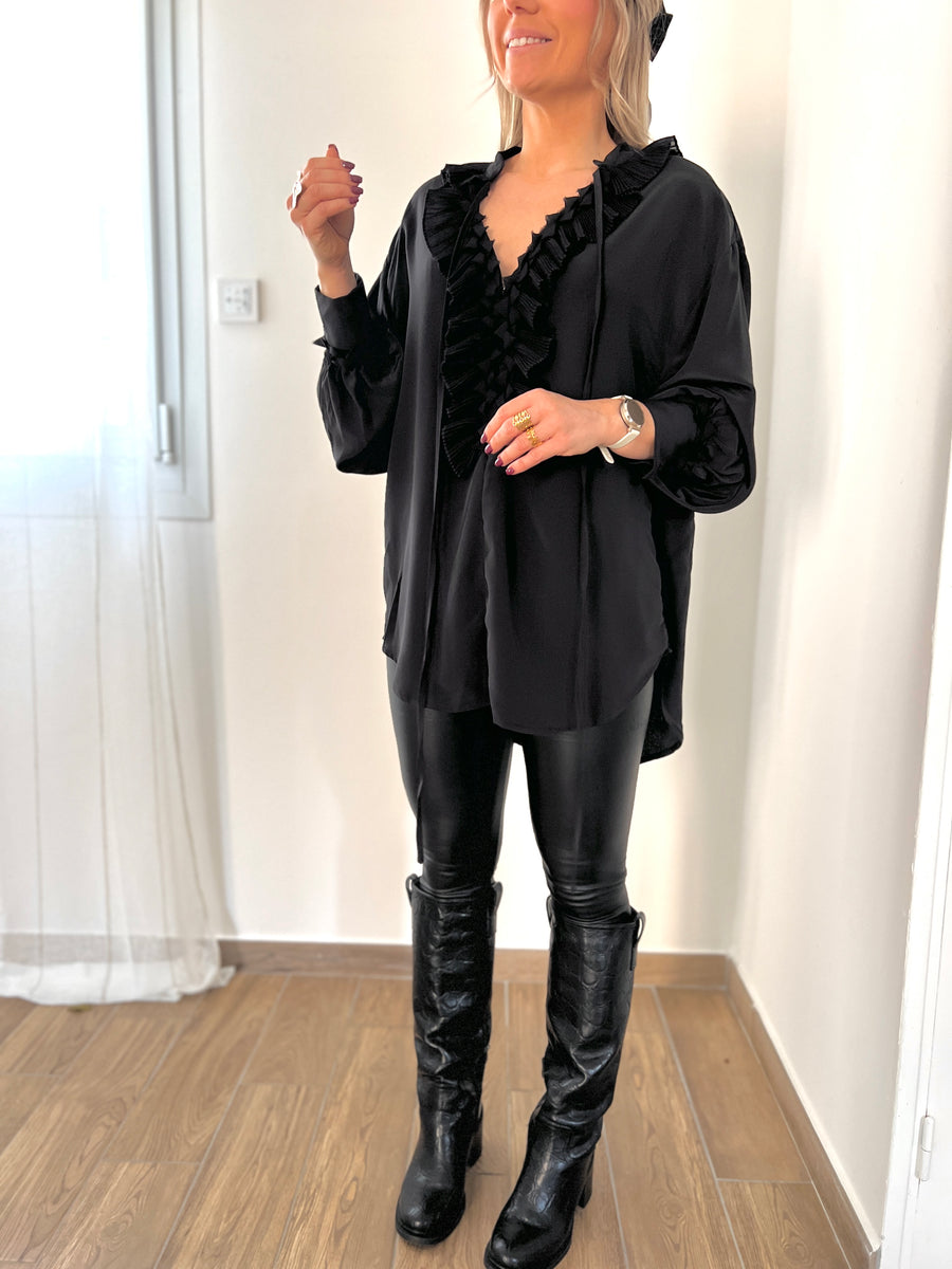LA BLOUSE FRONCE NOIRE