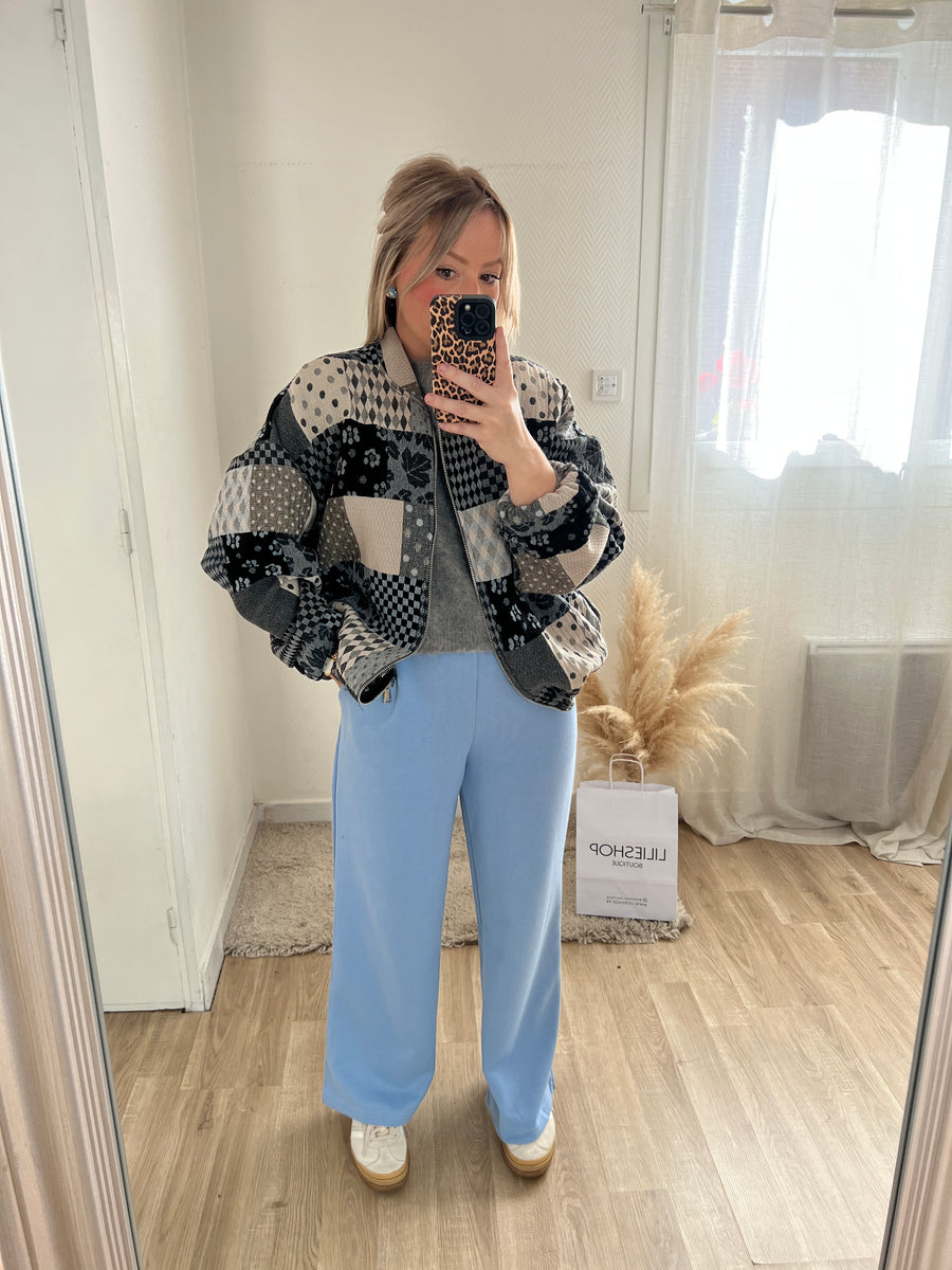 LE PANTALON DE JOGGING BLEU CIEL