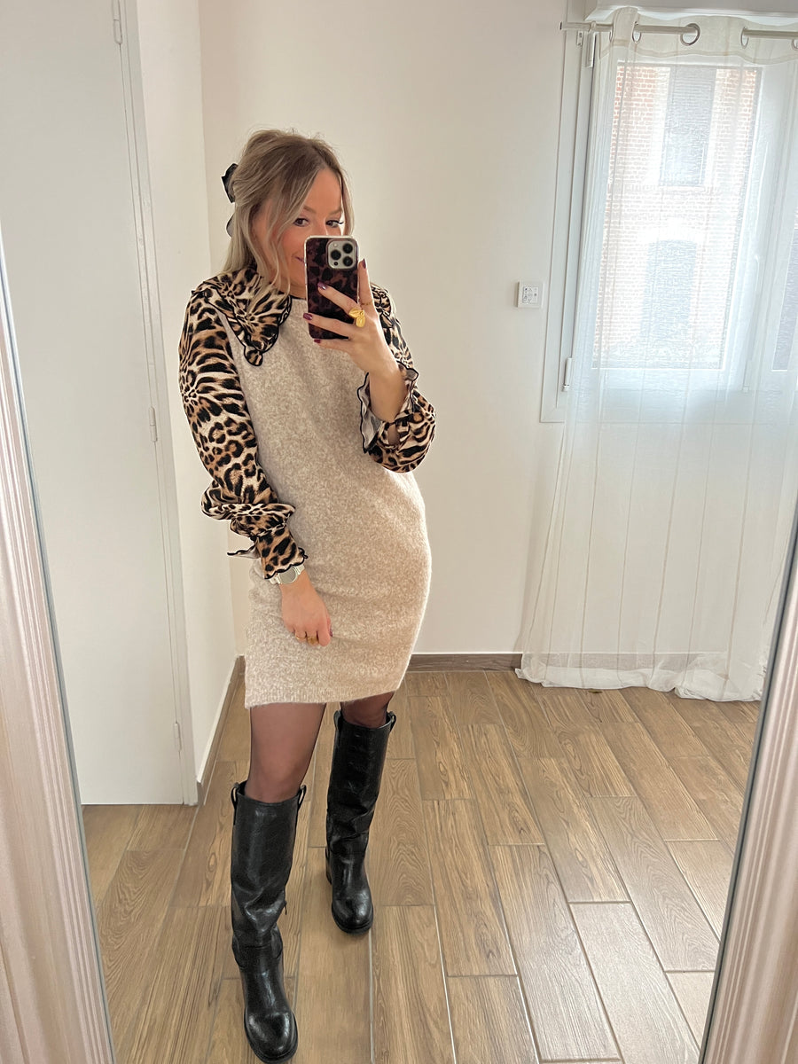 LA ROBE PULL BASIQUE BEIGE