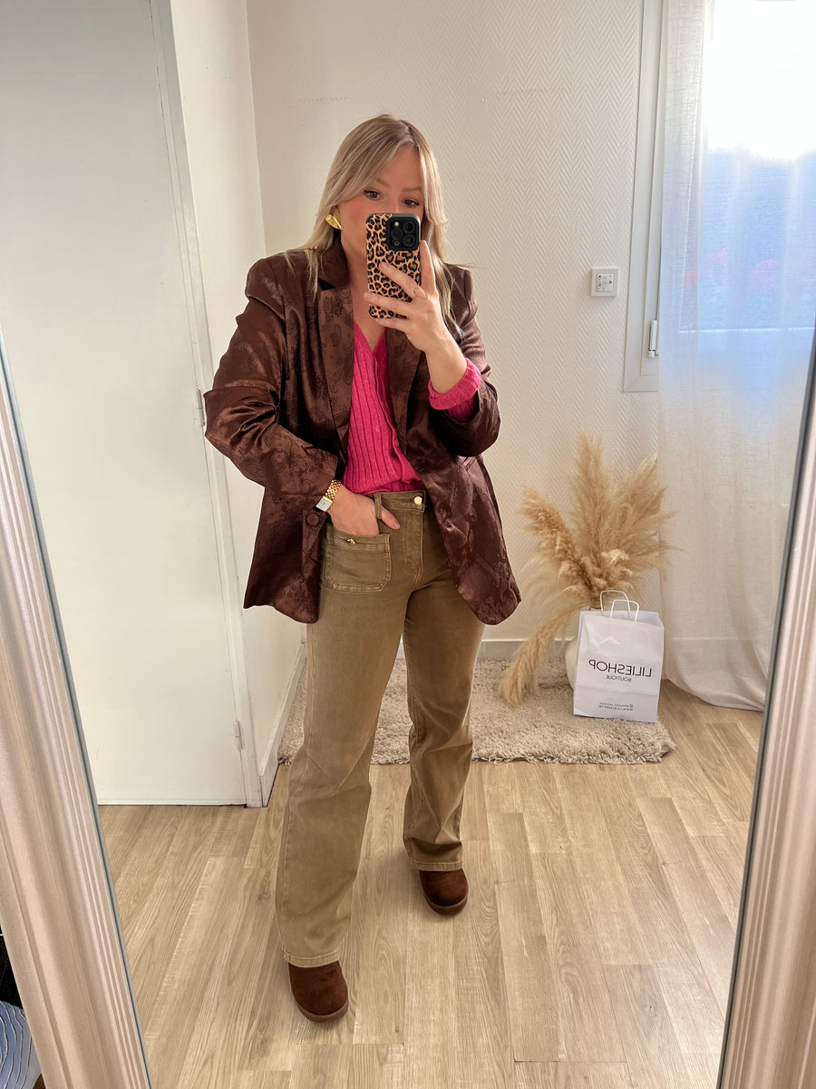 LE JEAN FLARE MARRON