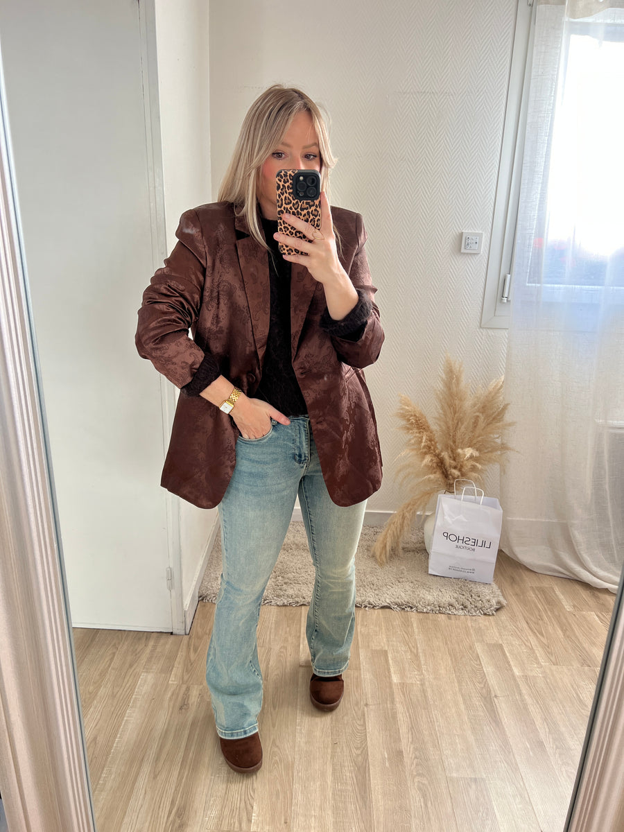 LE BLAZER SATIN MARRON