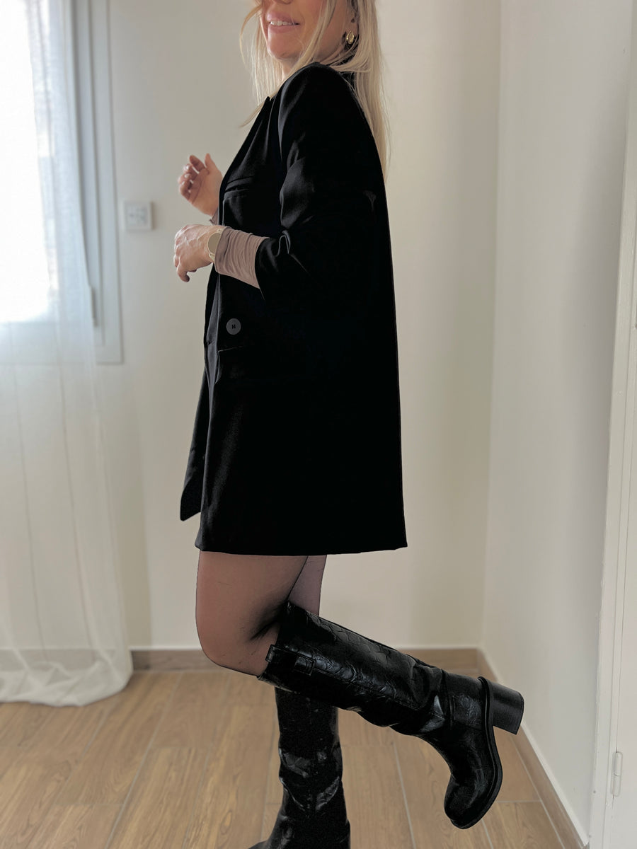 LE BLAZER CROISÉ NOIR