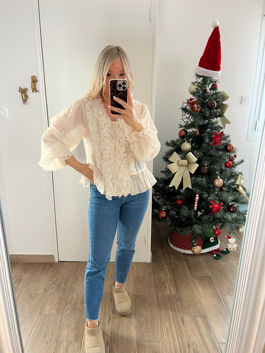 LA BLOUSE ORGENZA ÉCRU
