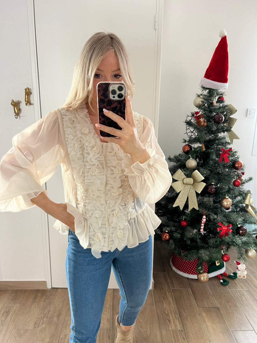 LA BLOUSE ORGENZA ÉCRU