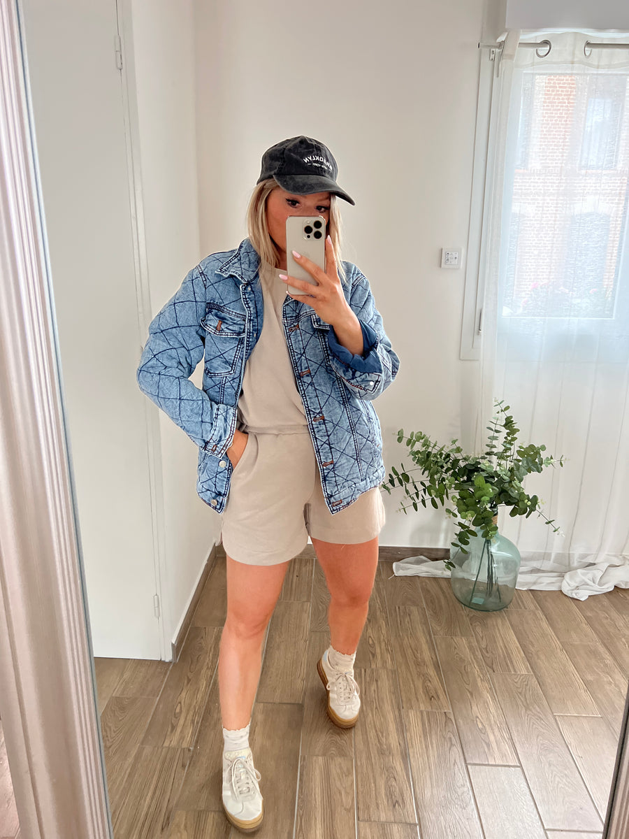L'ENSEMBLE SWEAT SHORT BEIGE