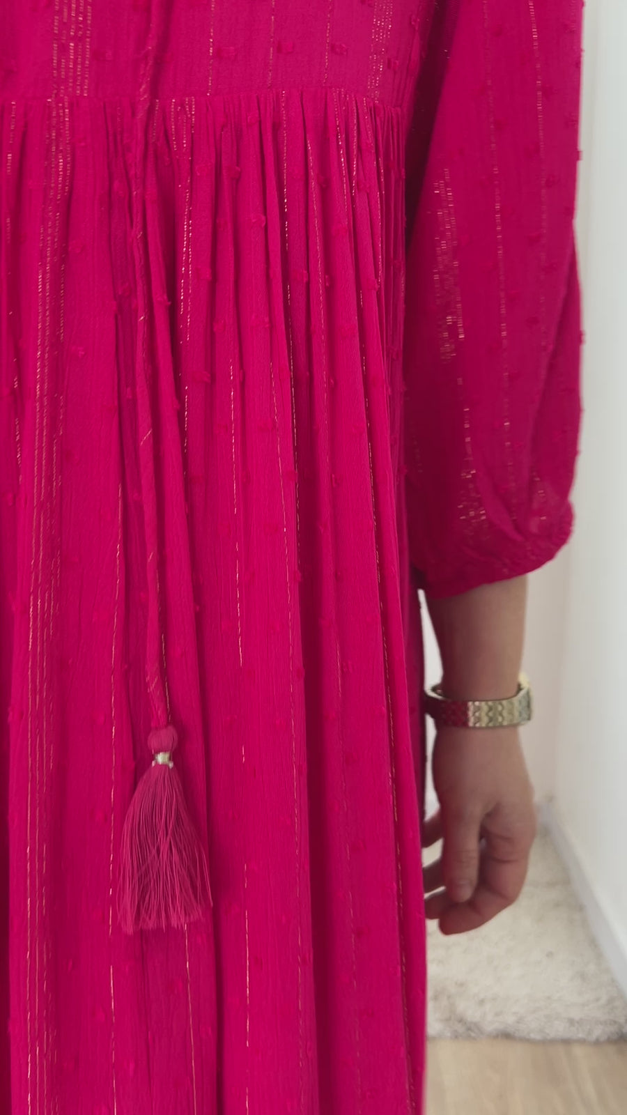 LA MAXI DRESS ROSE FUSHIA