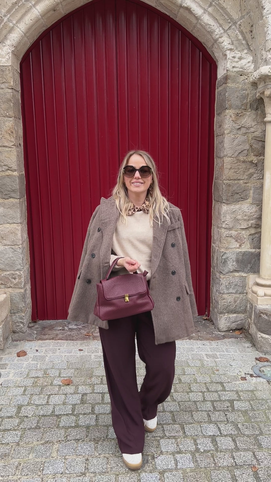 LE MANTEAU BLAZER FEUTRÉ MARRON